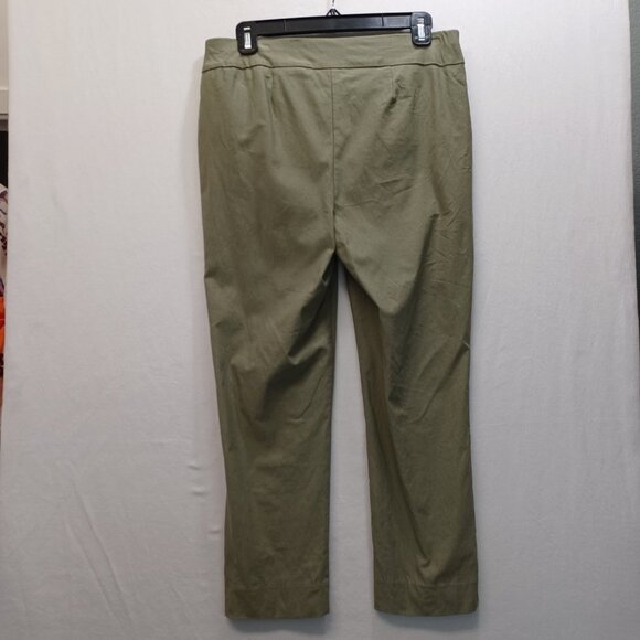 Chicos Pull On Pant Khaki Green Stretch Womens size Small - Picture 8 of 11